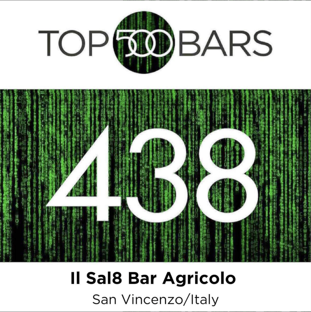 il Sal8 Bar Agricolo ancora una volta tra i migliori cocktail bar del mondo. 438 volte grazie