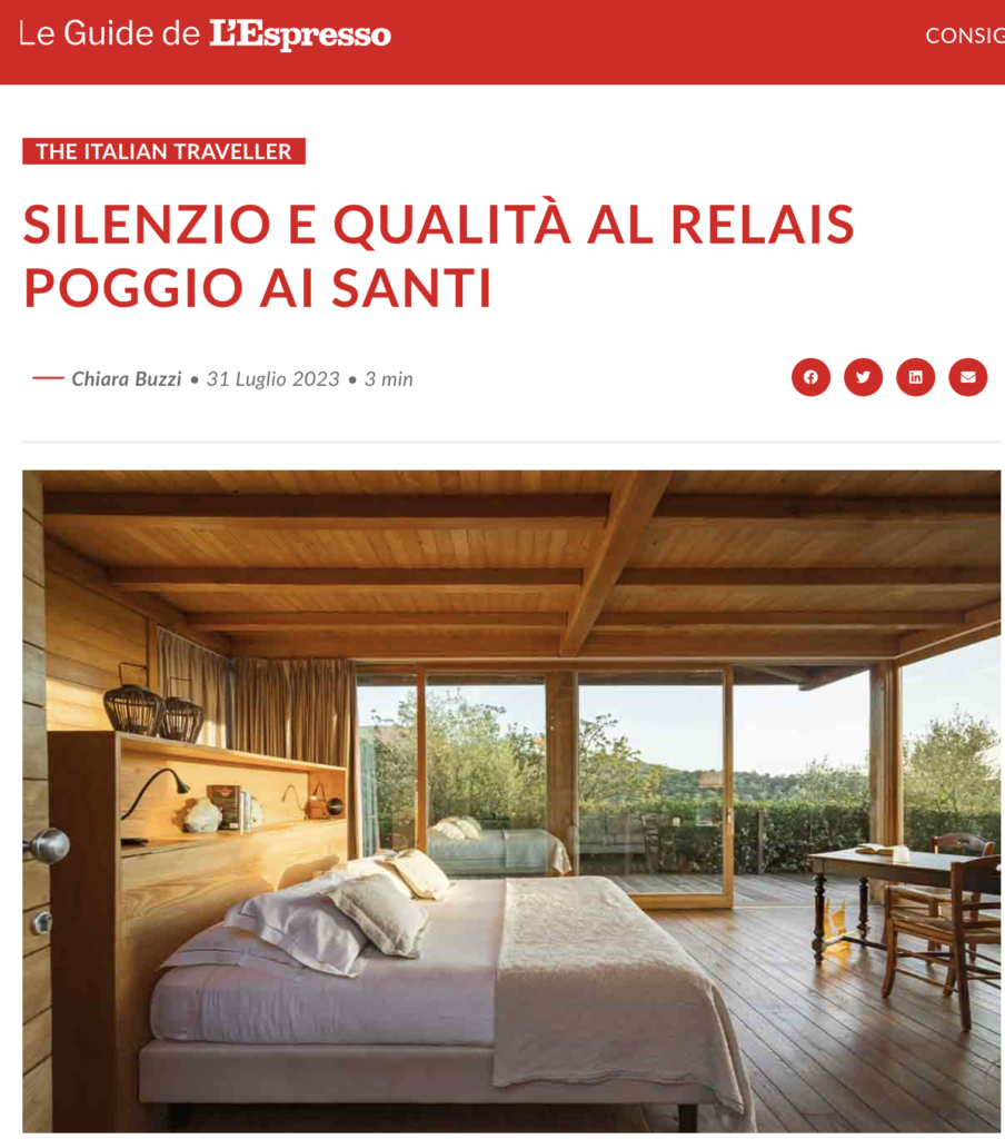 Poggio ai santi un'oasi naturale e biologica menzionata dalle guide de l'espresso